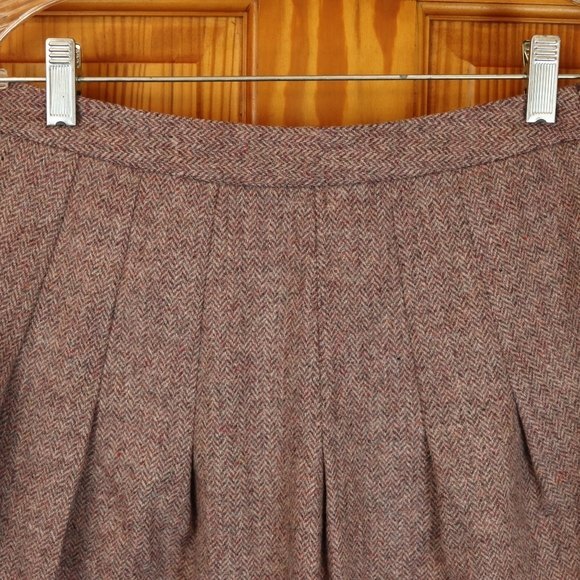Gap Blush Pink Pleated Mini Skirt Herringbone 2 - Picture 6 of 8
